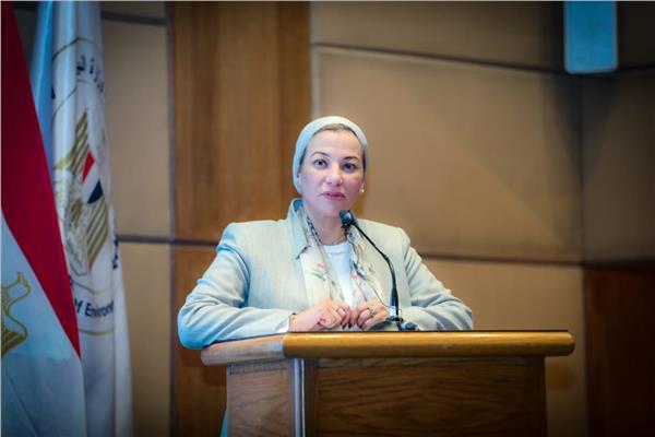 لقاء وزيرة البيئة مع  الرئيس التنفيذي لمؤسسة بنك الكساء المصري
