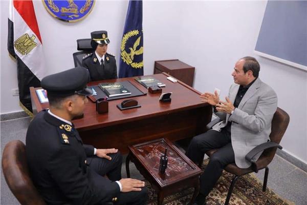 الرئيس عبد الفتاح السيسي، خلال زيارته لقسم أول مدينة نصر