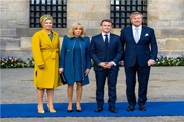 استقبال الرئيس الفرنسي في هولندا 