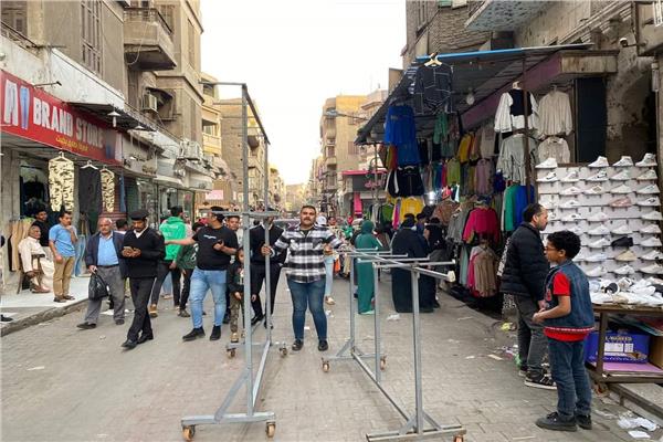 رفع إشغالات وتعديات شارع سعد زغلول بجنوب الجيزة| صور  