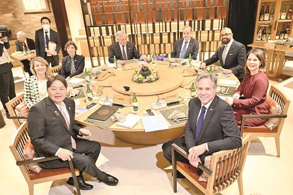 اجتماع وزراء خارجية مجموعة الدول الصناعية السبع