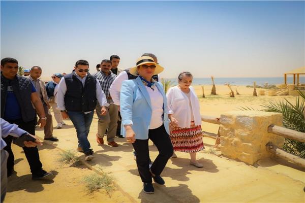 الأميرة عالية بنت الحسين برفقه  الدكتورة ياسمين فؤاد وزيرة البيئة