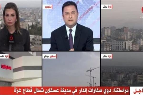 مراسلة القاهرة الإخبارية من غزة دوي صفارات الإنذار في تل أبيب وعسقلان