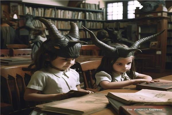 مكتبة أطفال شيطانية 