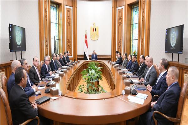 الرئيس عبد الفتاح السيسي خلال ترأسه الاجتماع الأول للمجلس الأعلى للاستثمار