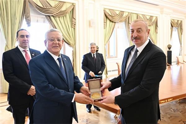 المستشار الدكتور حنفي جبالي رئيس مجلس النواب يلتقي رئيس جمهورية أذربيجان