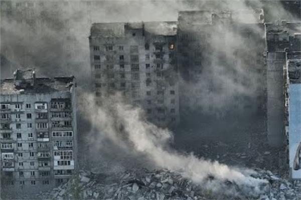 لقطات جوية تظهر حجم الدمار في مدينة باخموت الأوكرانية