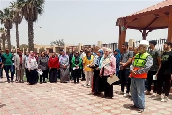 جامعة السادات تنفذ اول تجربة اخلاء آمن  لمبنى كلية السياحه والفنادق