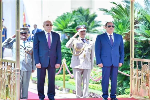 الرئيس عبدالفتاح السيسي ورئيس الجمهورية الموريتانية 