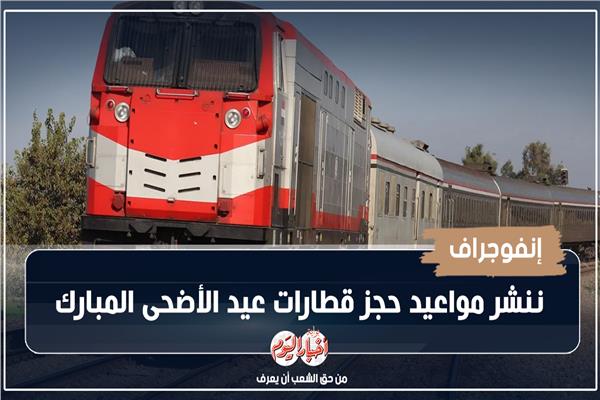 إنفوجراف| ننشر مواعيد حجز قطارات عيد الأضحى المبارك