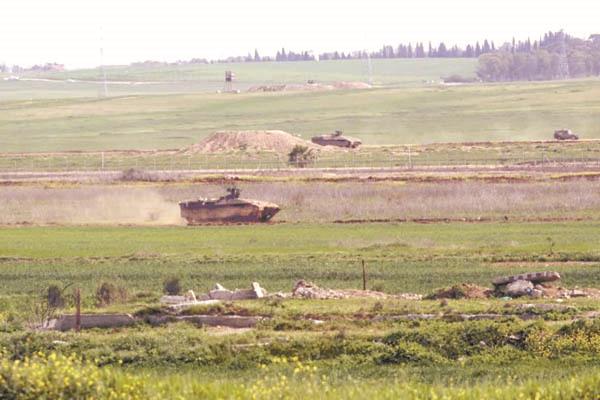 دبابة إسرائيلية تتوغل فى الأراضى الزراعية بغزة