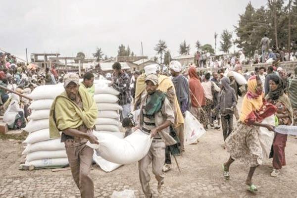 صورة أرشيفية لوصول شحنات من المساعدات إلى إثيوبيا