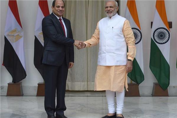 رئيس وزراء الهند والرئيس عبد الفتاح السيسي