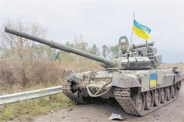 دبابة أوكرانية فى ميدان القتال