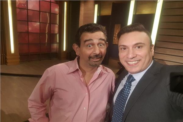 الإعلامي محمد السماحي مع مصطفي هريدي