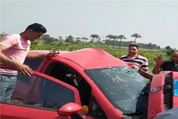  حادث تصادم عدد من السيارات علي طريق كفر سعد دمياط 