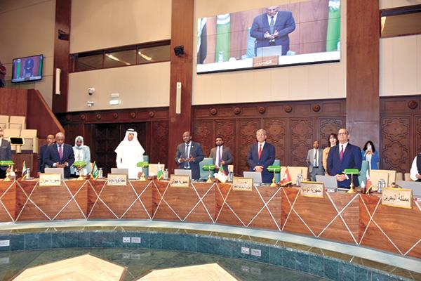 جانب من اجتماع مجلس جامعة الدول العربية لبحث «العدوان على جنين»