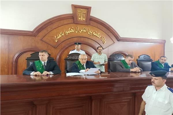 هيئة المحكمة برئاسة المستشار حسن علي عبد الحي أبو زهرة