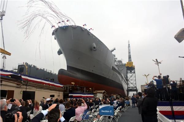 فاعليات الاحتفال بتسليم سفينة جون لويس أويلر الثانية التابعة للبحرية الأمريكية