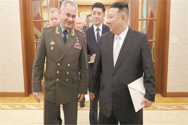 زعيم كوريا الشمالية ووزير الدفاع الروسى
