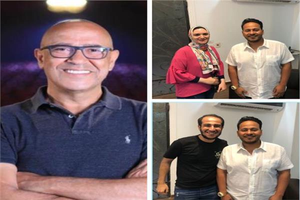 كريم عفيفي رفقة محررين "بوابة أخبار اليوم" وأشرف عبدالباقي