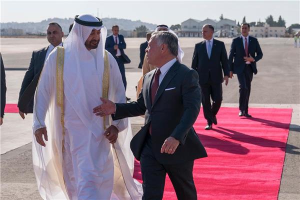 العاهل الأردني الملك عبدالله الثاني و الشيخ محمد بن زايد آل نهيان رئيس الإمارات