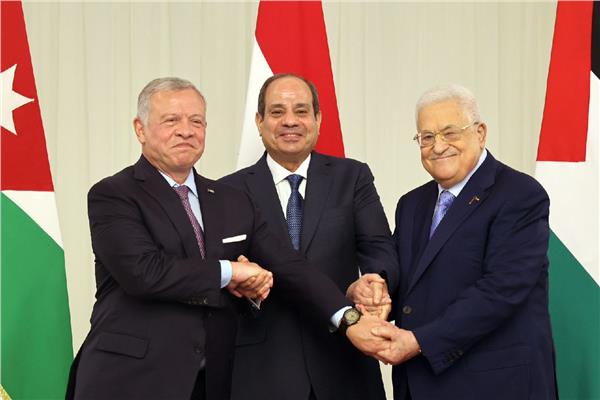 القمة الثلاثية المصرية الأردنية الفلسطينية 