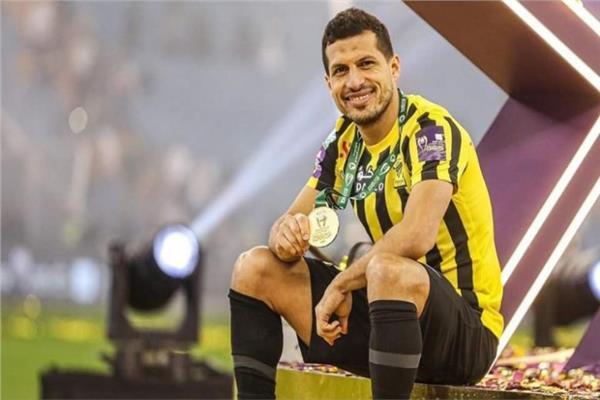 الدولي المصري طارق حامد لاعب اتحاد جدة السعودي 