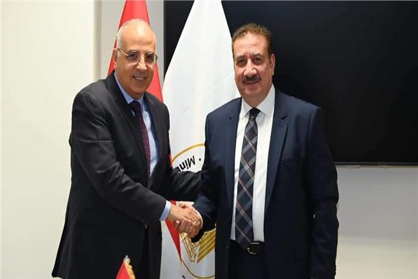 هاني سويلم وزير الري مع إبراهيم أبو ليمون محافظ المنوفية 