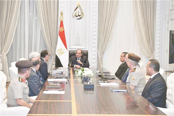 الرئيس عبد الفتاح السيسى خلال اجتماع متابعة خطة تطوير منطقة القاهرة التاريخية