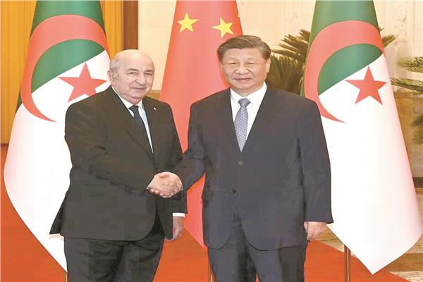 الرئيس الجزائرى عبدالمجيد تبون مع الرئيس الصينى 