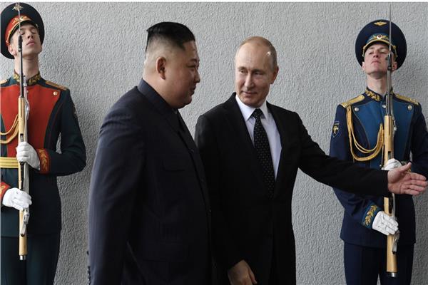  الرئيس الروسي فلاديمير بوتين وزعيم كوريا الشمالية كيم جونغ أون