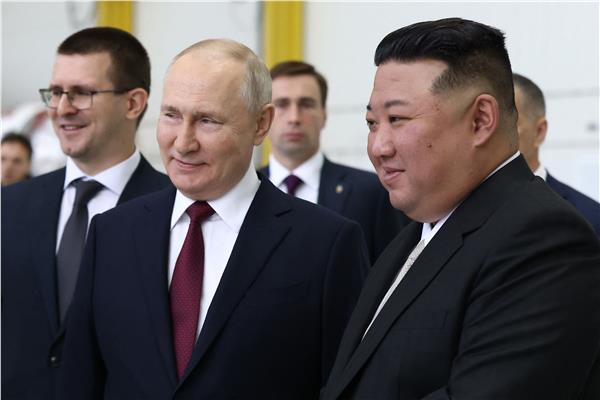 بوتين وزعيم كوريا الشمالية - صورة من أ ف ب