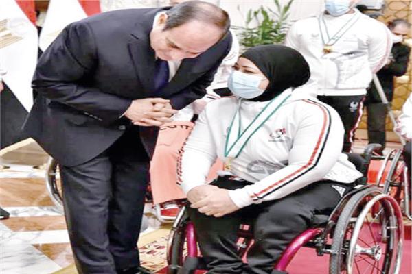 ■ الرئيس عبدالفتاح السيسي يهتم بكل أبطال وبطلات مصر الباراليمبيين