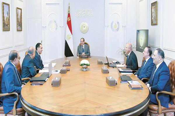 الرئيس عبد الفتاح السيسى خلال اجتماع متابعة تطوير شركات قطاع الأعمال العام