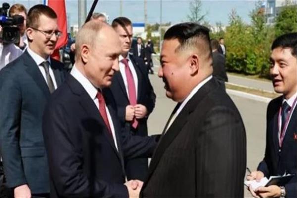 الرئيس الروسي فلاديمير بوتين، ونظيره الكوري الشمالي كيم جون أون