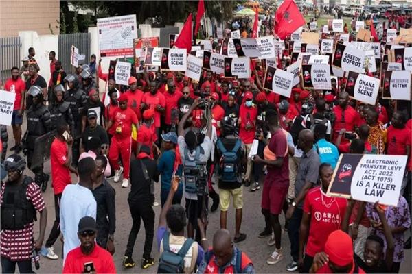 استمرار الاحتجاجات في غانا لليوم الثالث بسبب الأزمة الاقتصادية