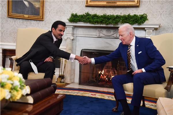 الرئيس الأمريكي وأمير قطر