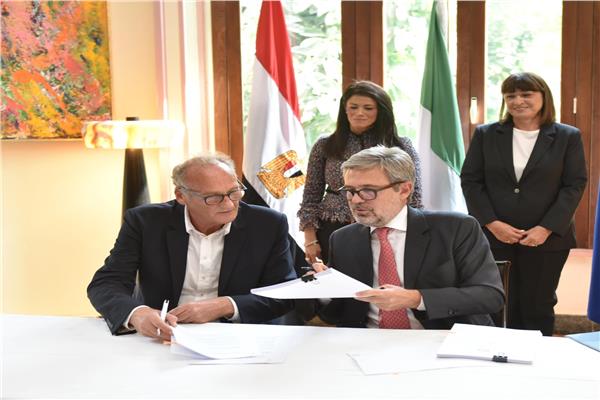 فاعليات توقيع اتفاقيات بين مصر وايطاليا