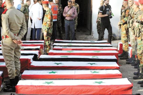  جنازات فى مختلف محافظات سوريا لتشييع ضحايا الهجوم الإرهابى