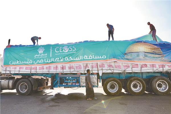 مساعدات مصرية مستمرة لدعم الشعب الفلسطينى