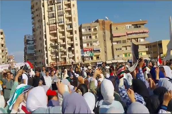مظاهرات حاشدة لتأييد تصريحات الرئيس عبد الفتاح السيسي