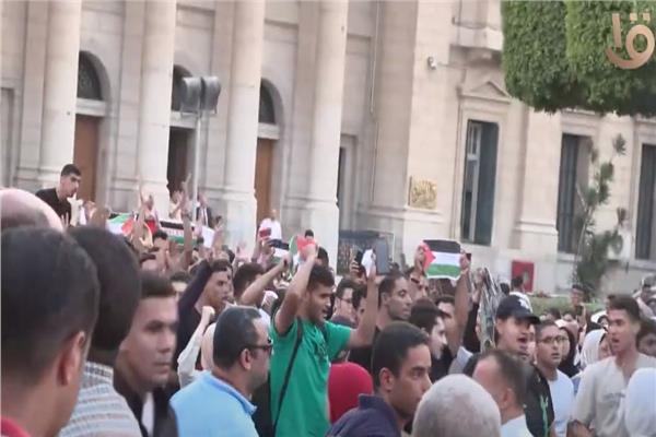 المظاهرات في المحافظات والجامعات تأييدا لموقف مصر من القضية الفلسطينية