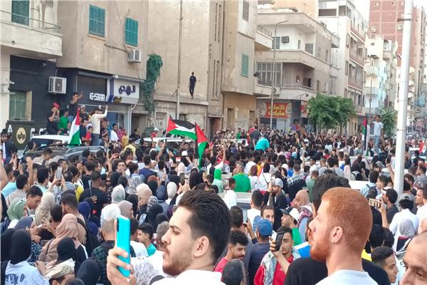الإسكندرية تنتفض نصره لأهالى غزه و رفضاً للتهجير 