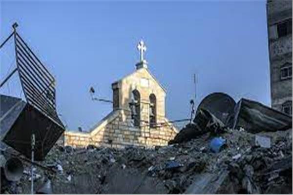 استهداف كنيسة الروم الأرثوذكس في غزة