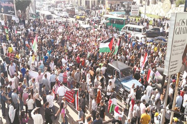مظاهرات محافظة الإسكندرية لدعم القضية الفلسطينية