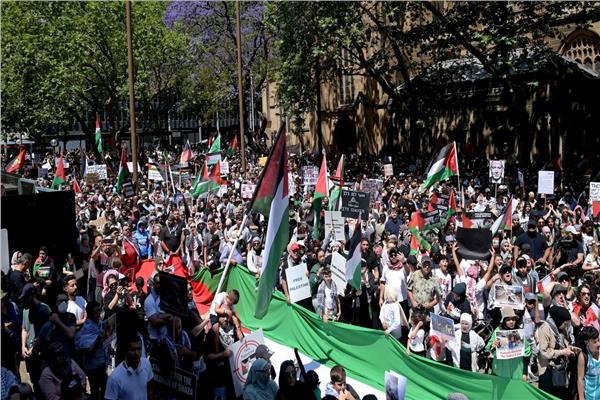مسيرة في سيدني تضامنا مع شعب فلسطين