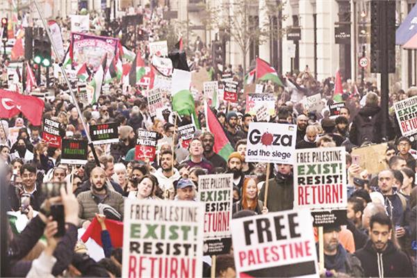 مسيرة من أجل فلسطين في لندن