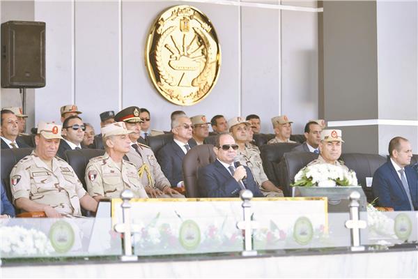 الرئيس عبدالفتاح السيسى خلال  إلقاء كلمته 