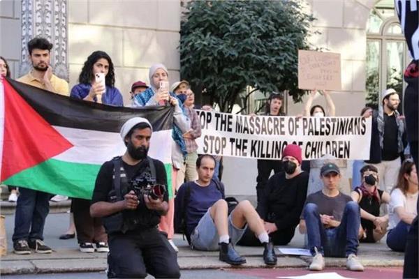 مظاهرة في بنسلفانيا الأمريكية تضامنا مع غزة